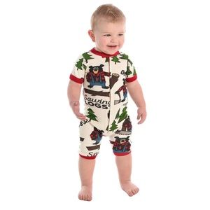 NWT LAZY One Sawing Logs Infant Romper